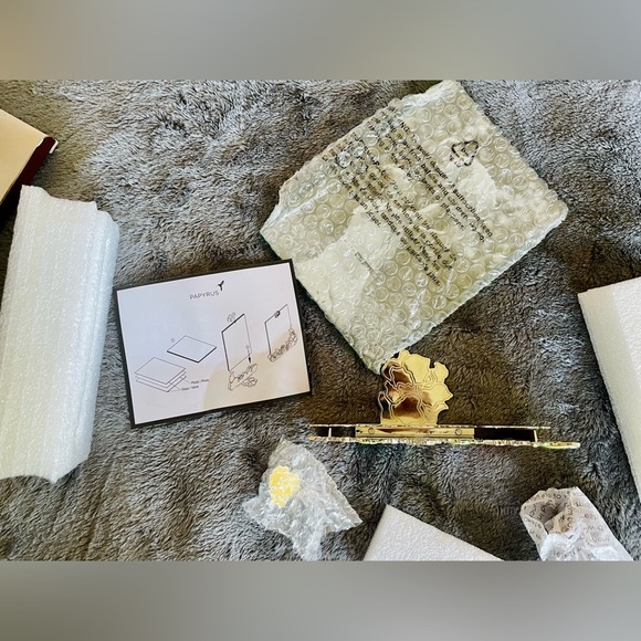 NWT Papyrus flower metal floating picture frame 5x7 inches - Picture 5 of 6